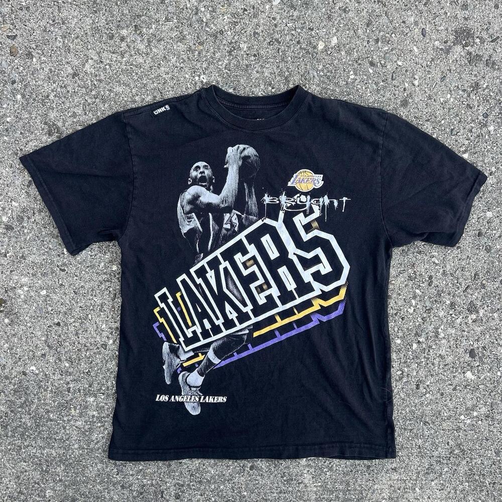 Unk Kobe Bryant Mens Large Graphic Print Shirt Black Los Angeles Lakers Y2K